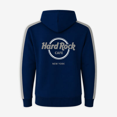 New York City Full Zip Fleece in Blue and Gray