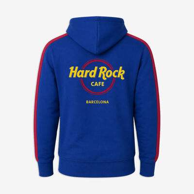 Barcelona Full Zip Fleece in Blue and Red