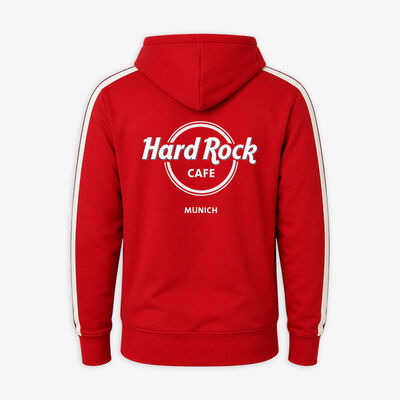 Munich Full Zip Fleece in Red and White