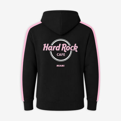 Miami Full Zip Fleece in Black and Pink