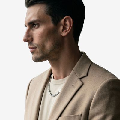 Ethos Curb 20" Brushed Gun Metal Chain Necklace
