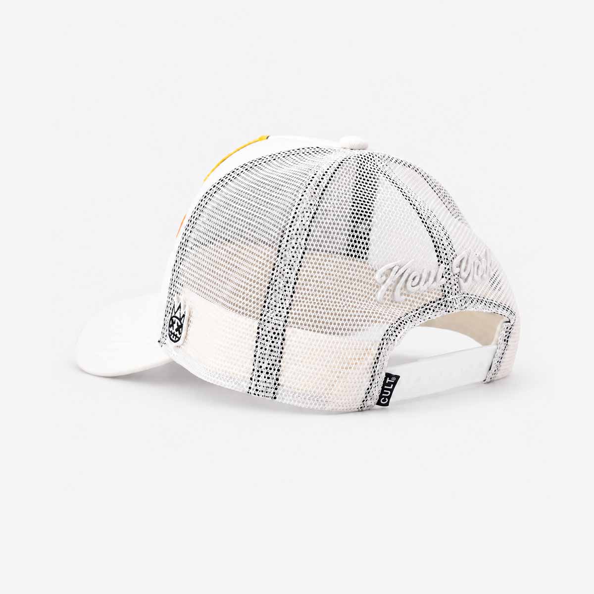 Hard Rock x Cult Chenille Logo Mesh Trucker Hat in Winter White image number 5