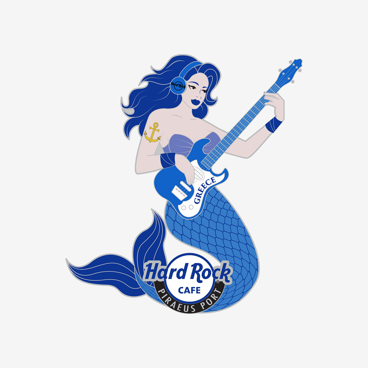 Limited Edition Athens Piraeus Port Mermaid Pin image number 1