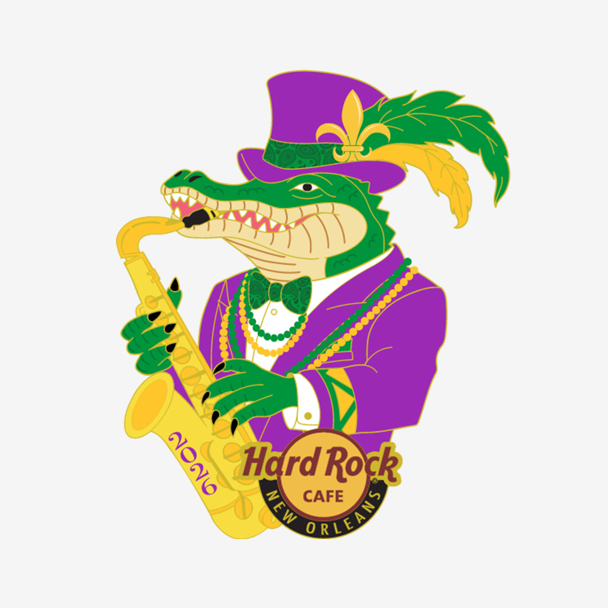 Limited Edition New Orleans 2026 Saxxy Gator Pin image number 1