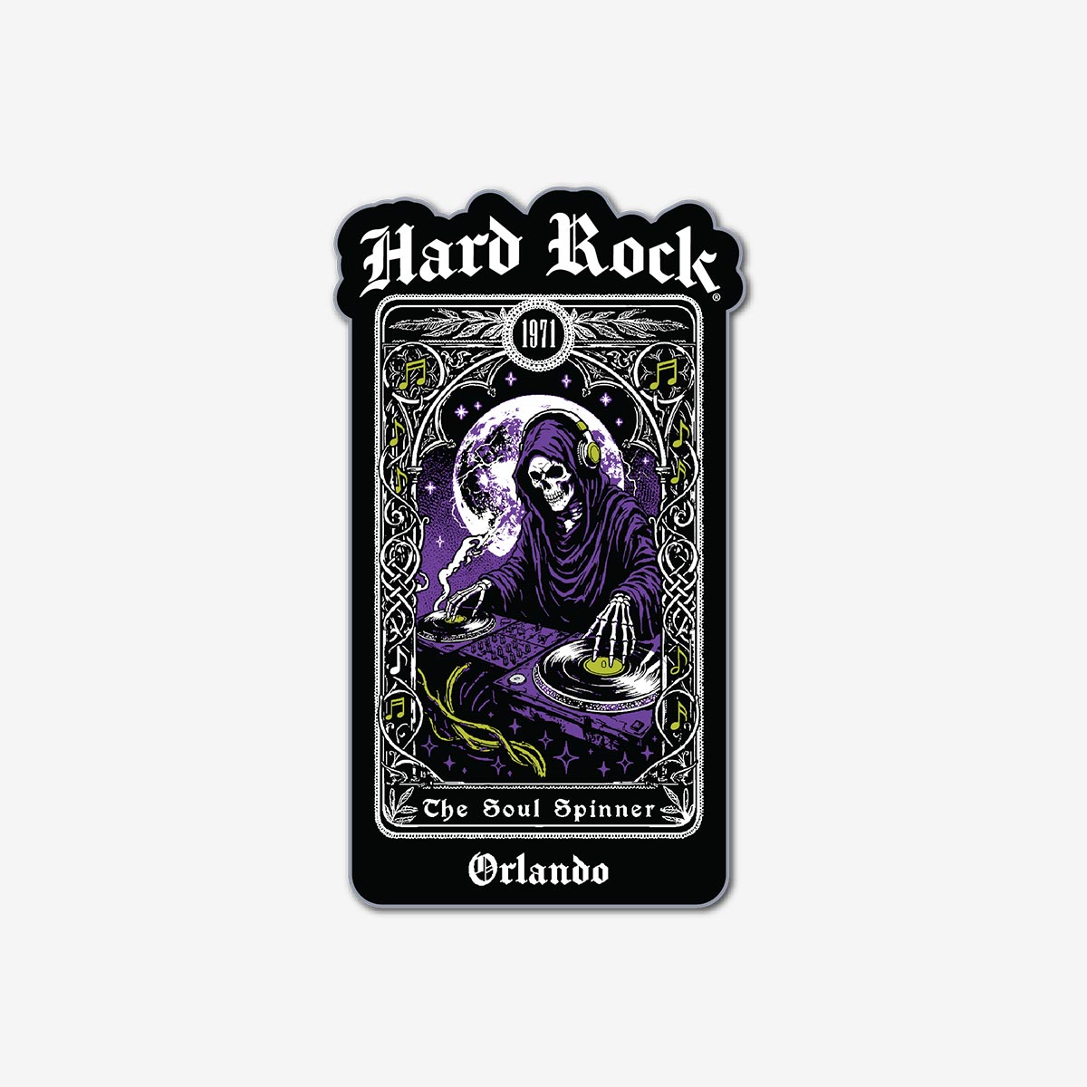 Limited Edition Orlando Halloween Tarot Glow Card Pin image number 1
