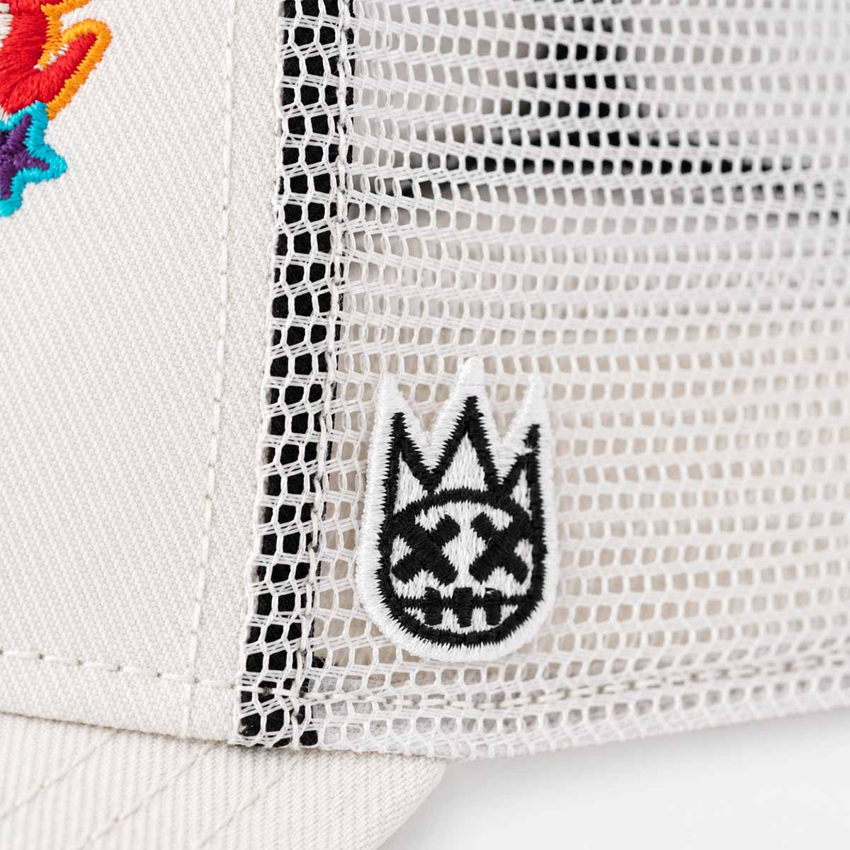 Hard Rock x Cult Chenille Logo Mesh Trucker Hat in Winter White image number 7