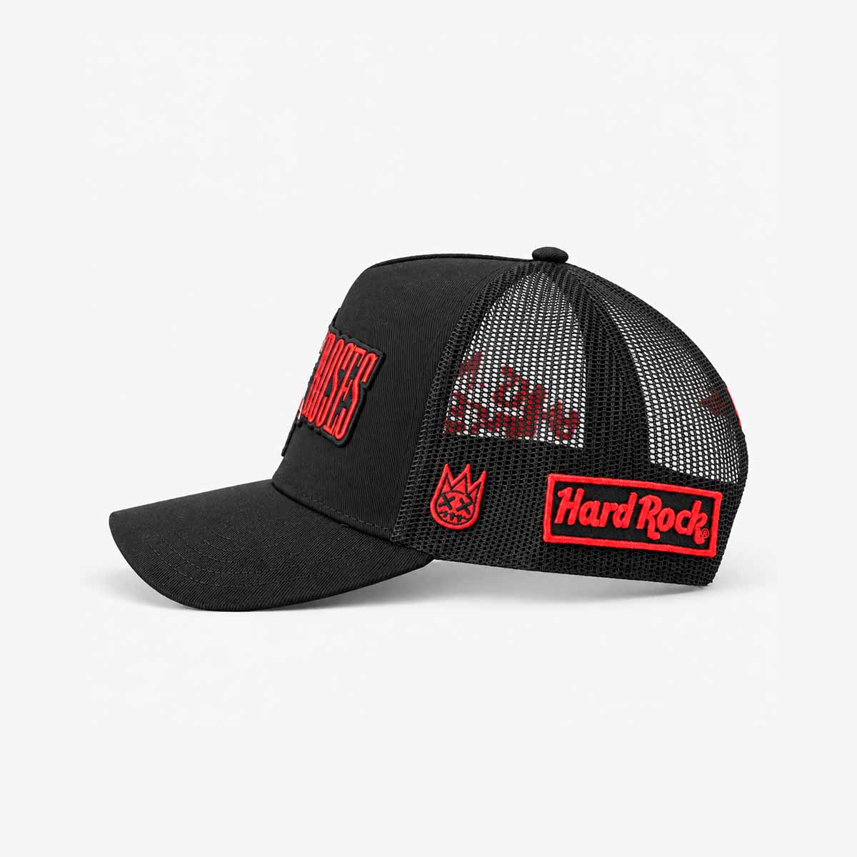 Hard Rock x Cult GNR Mesh Embroidered Trucker Hat in Black image number 6